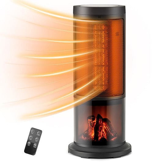 17 Inch 1500W Portable Tower Space Heater with 135?° Oscillation-Black