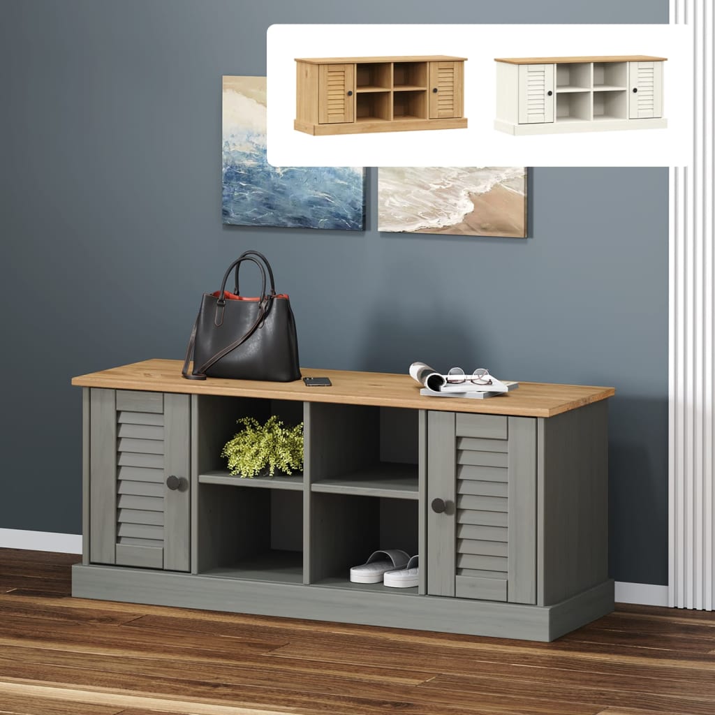 vidaXL Shoe Bench Shoe Storage Bench for Entryway Hallway VIGO Solid Wood Pine