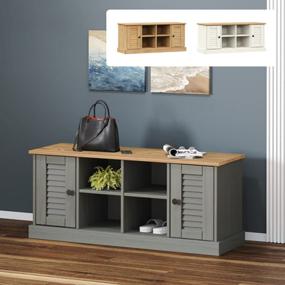 vidaXL Shoe Bench Shoe Storage Bench for Entryway Hallway VIGO Solid Wood Pine